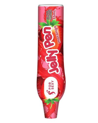 Caneta-Comestível-Jelly-Pen-Sabor-Morango-For-Sexy-35-ml-Forever-Love-Sex-Shop